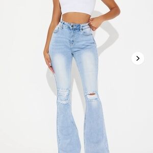 Fashion Nova Tall Girl Bye High Waisted Flare Jeans